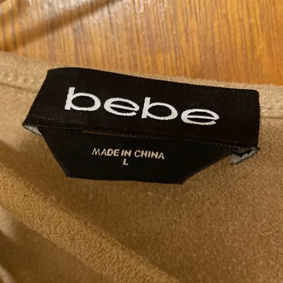 Bebe tan faux suede mini dress, size large - Picture 3 of 7